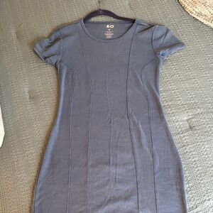SO Periwinkle Fitted Short Sleeve Tee Shirt Dress